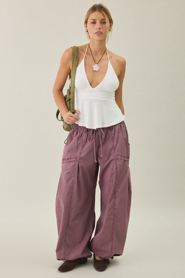UO Eryka Plunging Halter Neck Babydoll Top #4