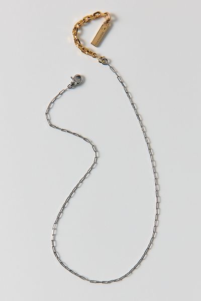 AllSaints Mixed Metal Oval Link Chain Necklace