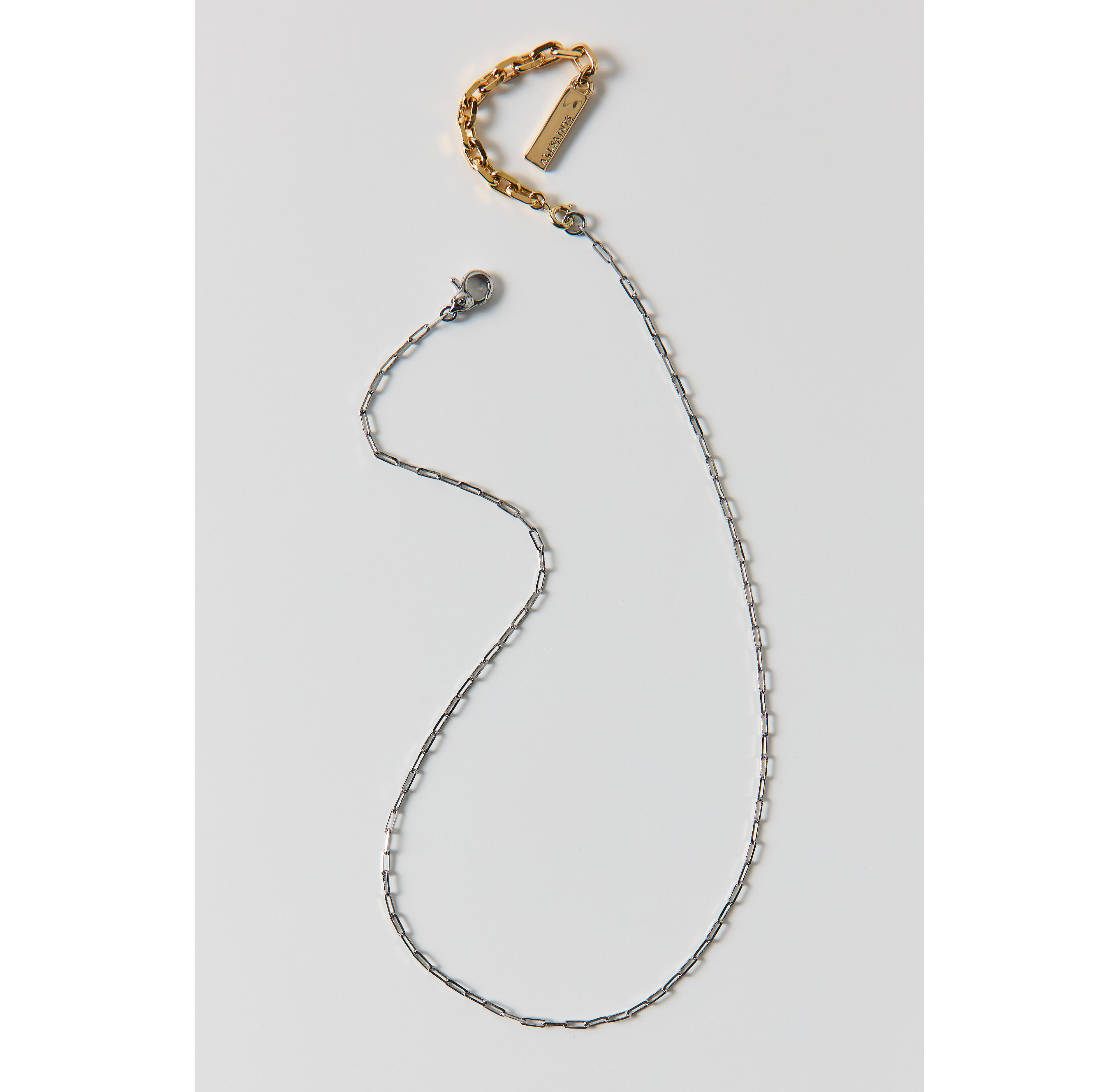 AllSaints Mixed Metal Oval Link Chain Necklace