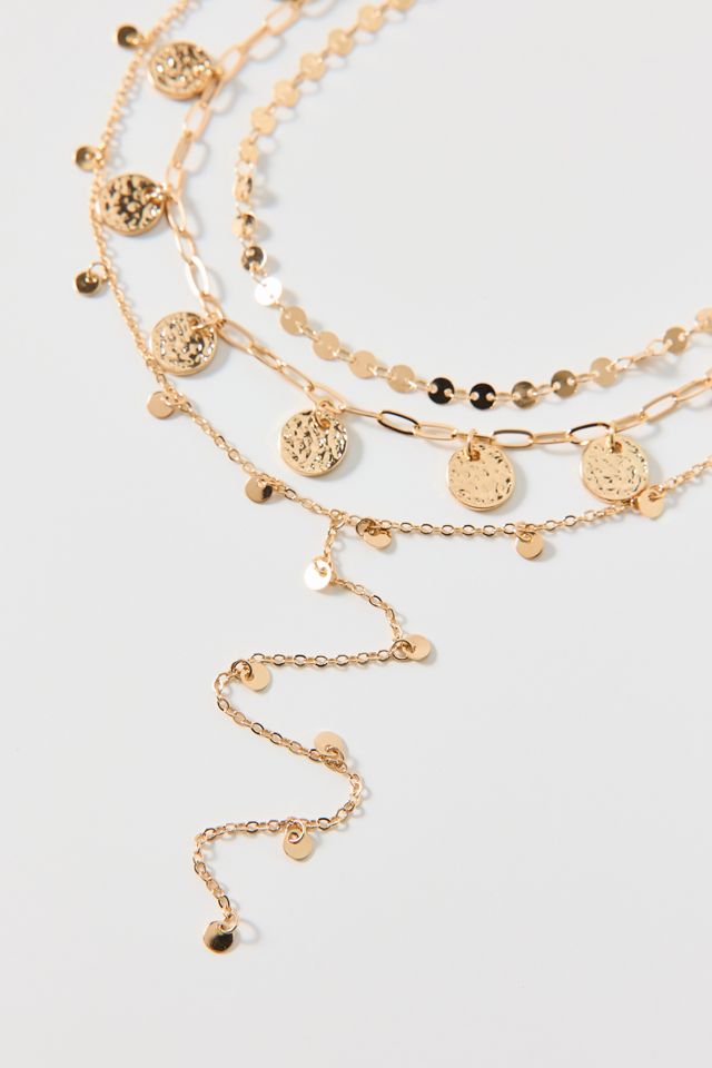 In Circles Triple Layering Necklaces Set #1