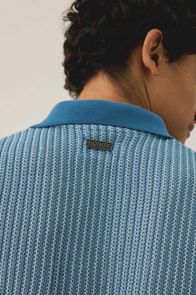 Honor The Gift Striped Knit Short Sleeve Polo Sweater #2