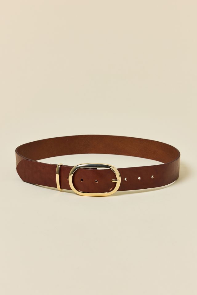 BDG Oval Buckle Wide Leather Belt #1