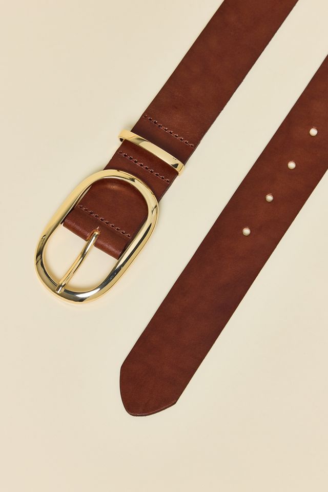 BDG Oval Buckle Wide Leather Belt #2