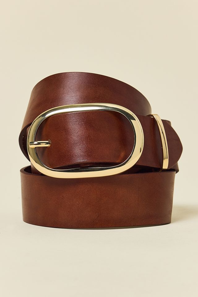 BDG Oval Buckle Wide Leather Belt #3