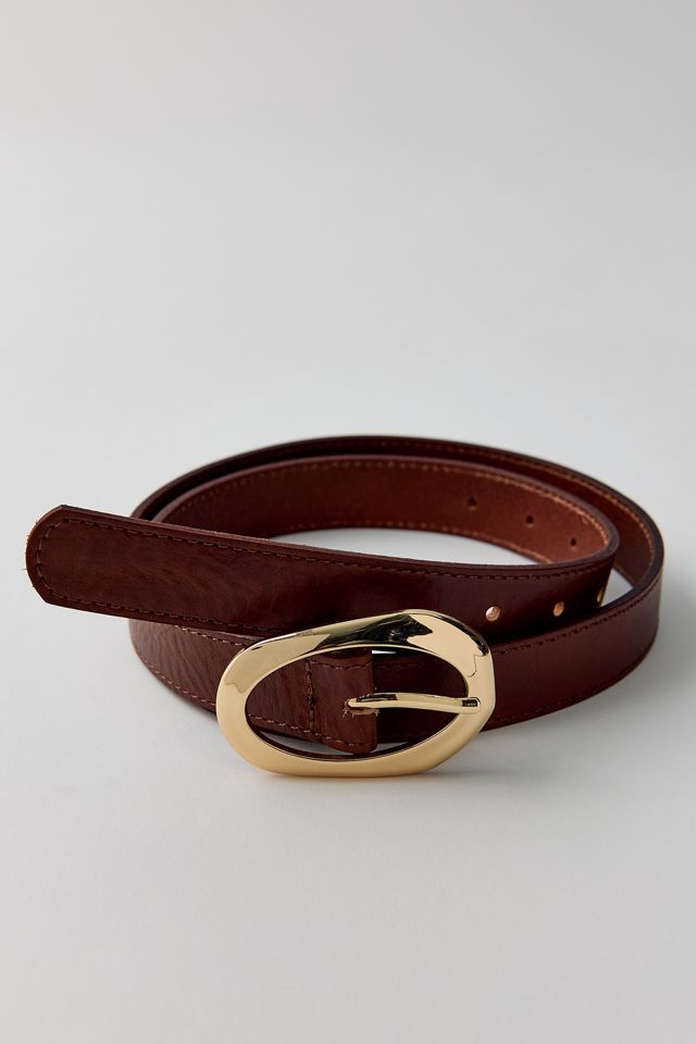 BDG Wavy Oval Buckle Leather Belt #1
