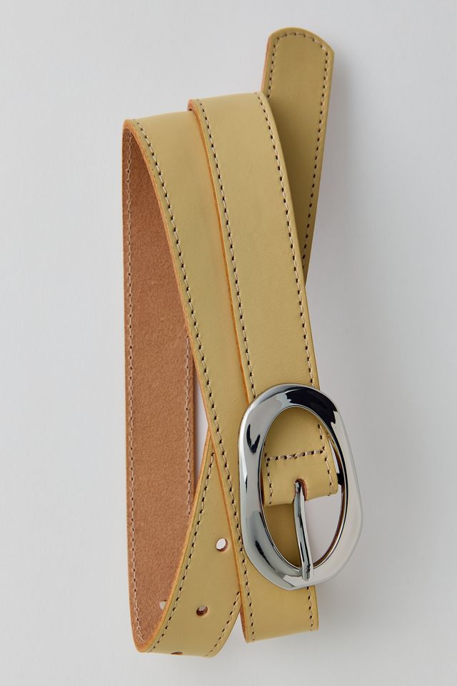 Ceinture en cuir à boucle ovale ondulée BDG #1