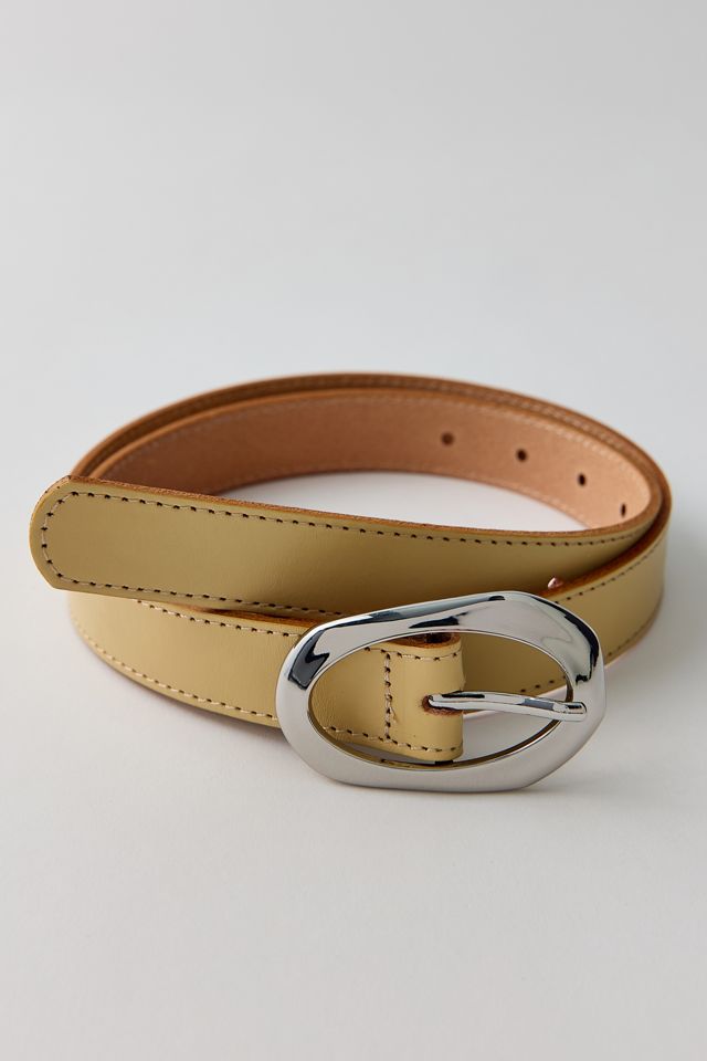 Ceinture en cuir à boucle ovale ondulée BDG #2
