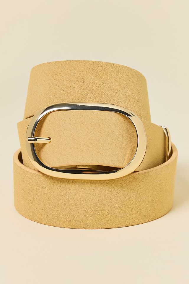 BDG Oval Buckle Wide Suede Belt #1