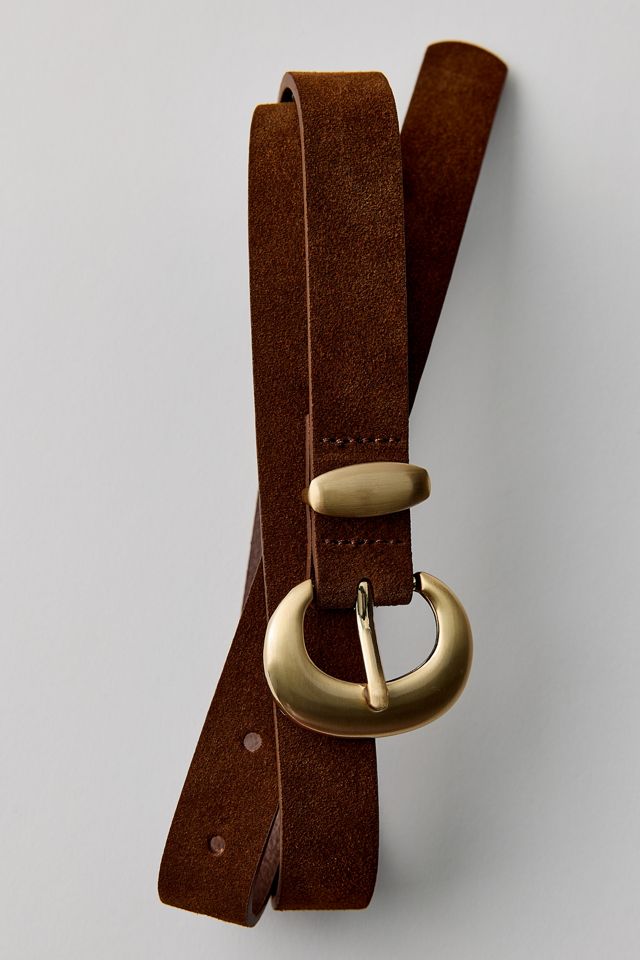 BDG Cleo Curved Buckle Suede Belt #1