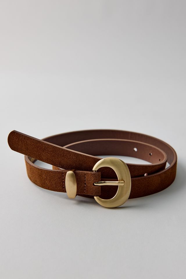BDG Cleo Curved Buckle Suede Belt #2