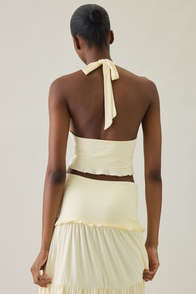Tiger Mist Katya Twist-Front Cropped Halter Top #2