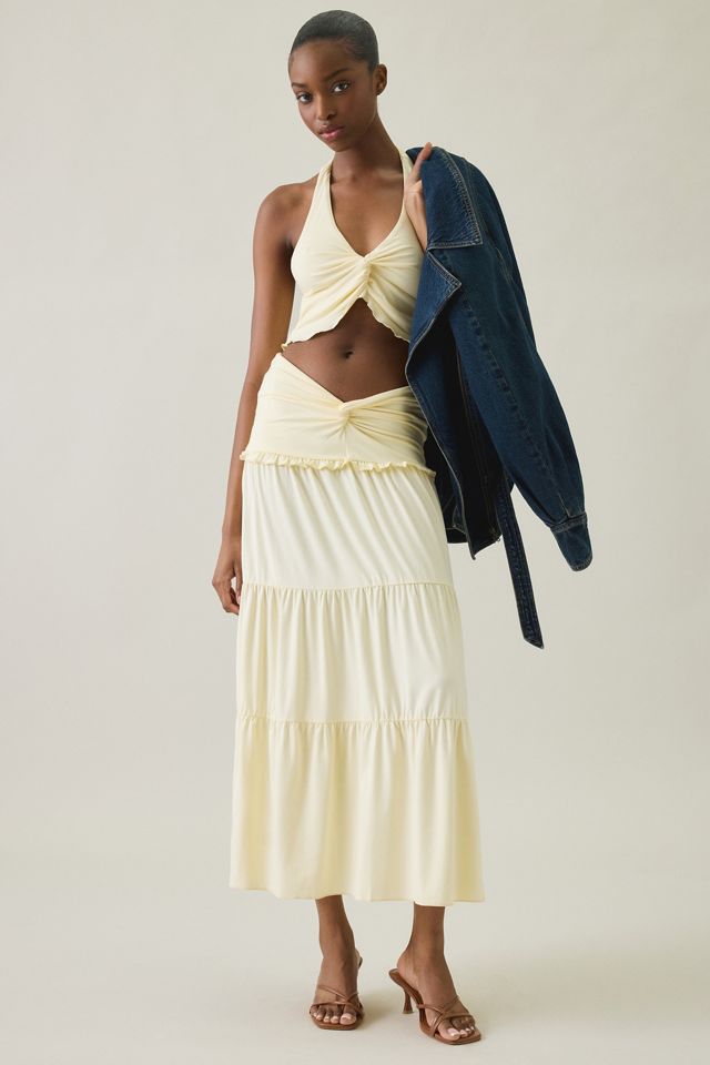 Tiger Mist Katya Twist-Front Cropped Halter Top #3