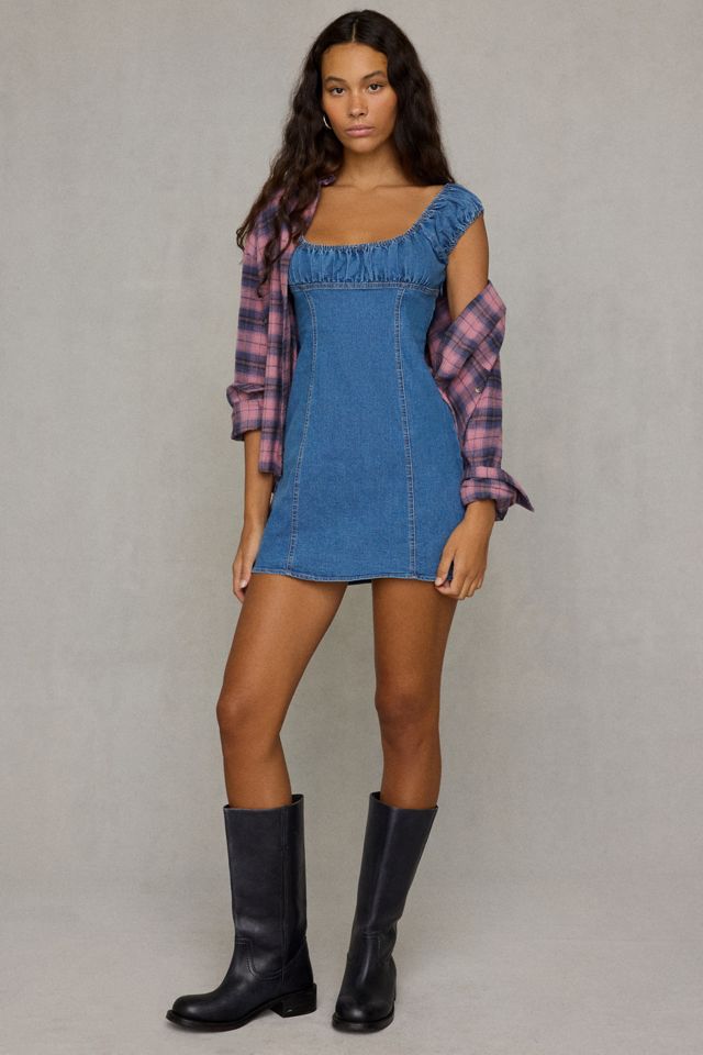 BDG Highland Cap Sleeve Seamed Denim Mini Dress #1