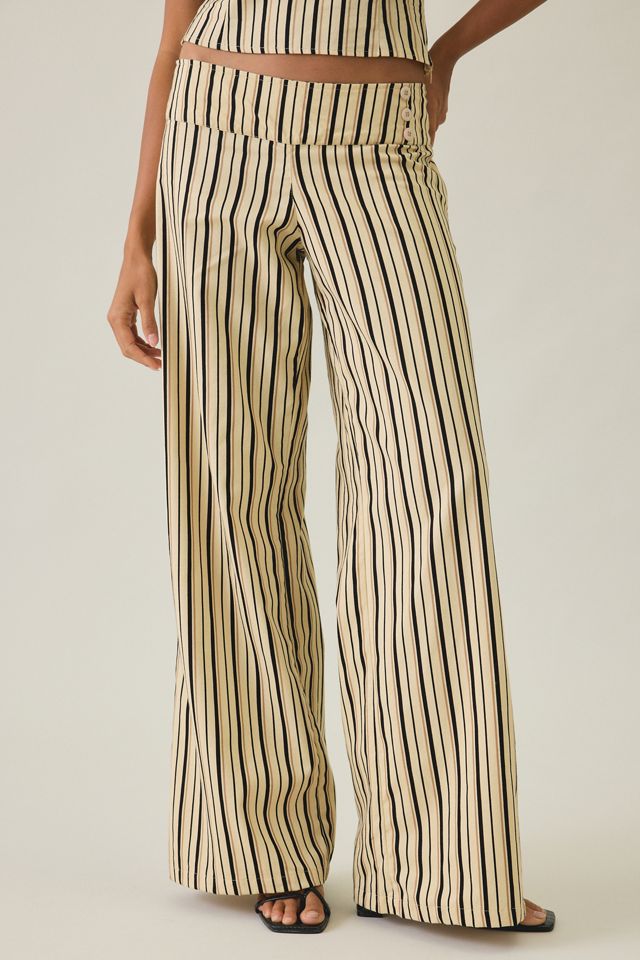 Motel Rysele Striped Low-Rise Wide Leg Pants #2