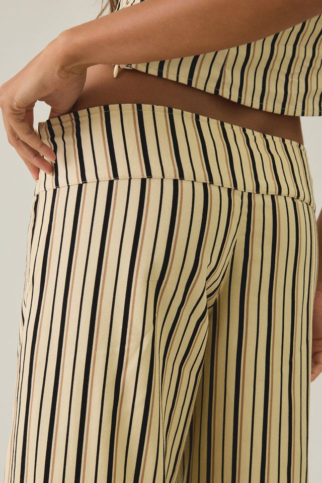 Motel Rysele Striped Low-Rise Wide Leg Pants #3
