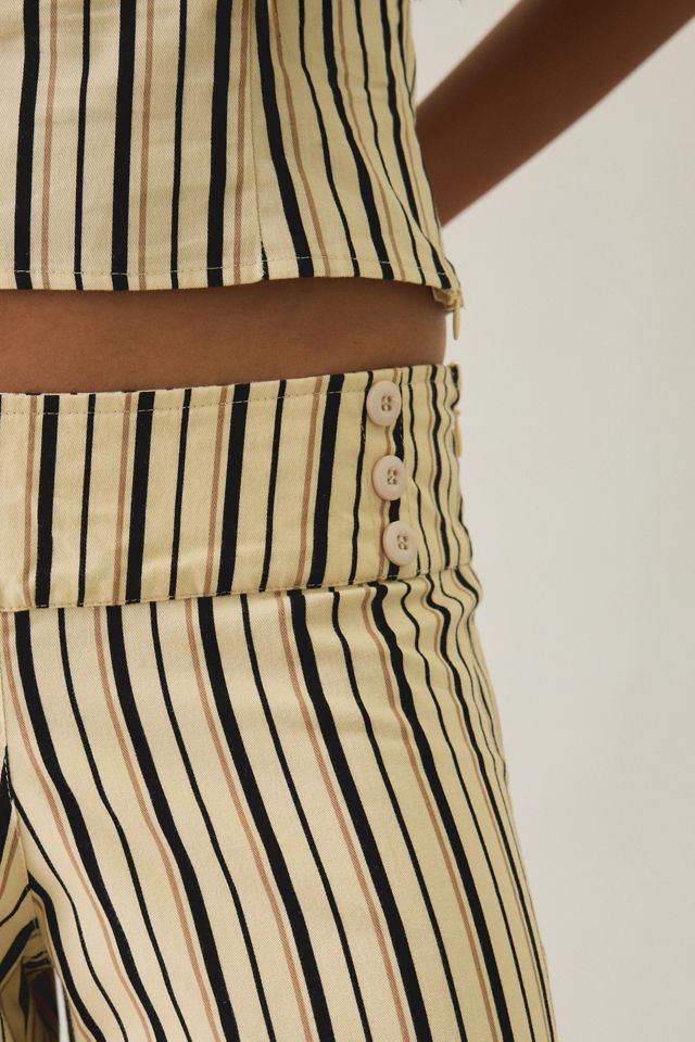 Motel Rysele Striped Low-Rise Wide Leg Pants #4