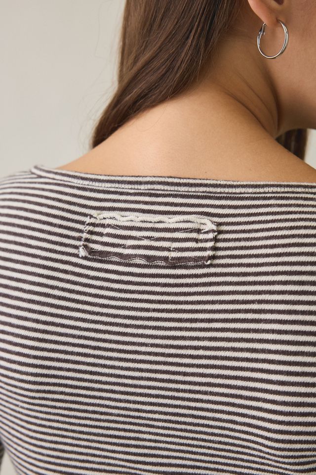 BDG Brett Henley Long Sleeve Baby Tee #3