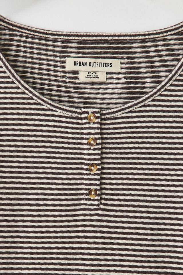 BDG Brett Henley Long Sleeve Baby Tee #6