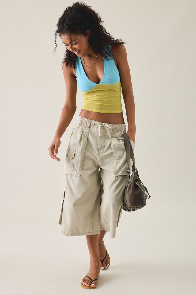 Motel Lihat Colorblock Plunging V-Neck Mesh Tank Top #3