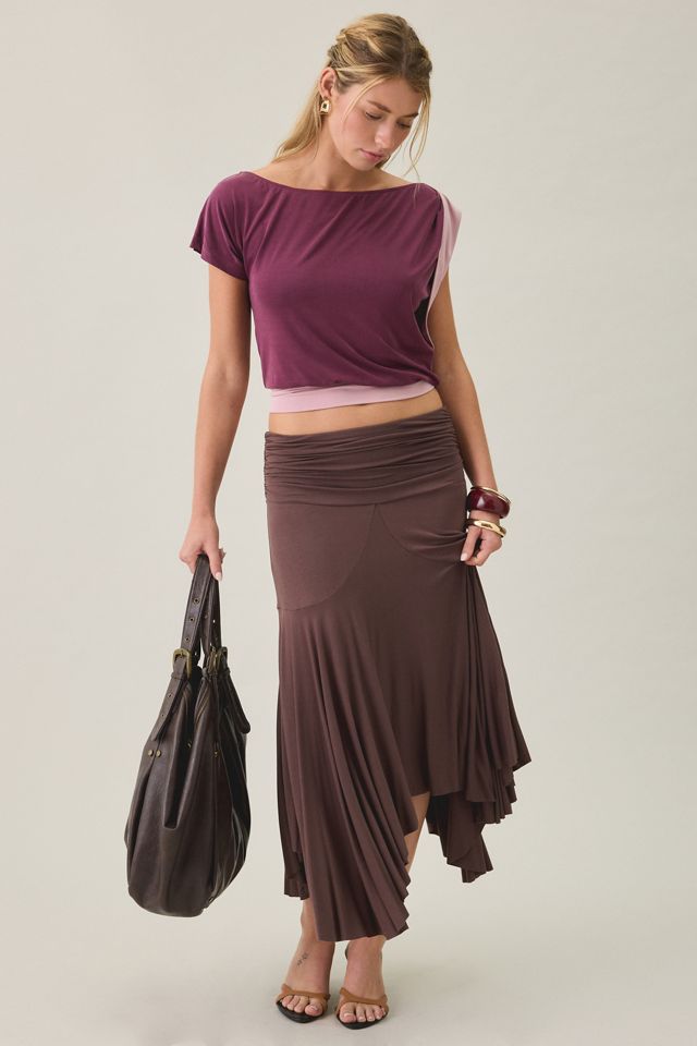 Motel Sobiya Asymmetric One-Shoulder Crop Top #1