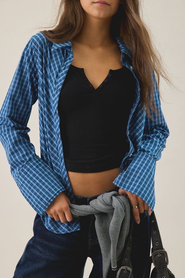 UO Leilani Bias Cut Slim Button Up Shirt #3