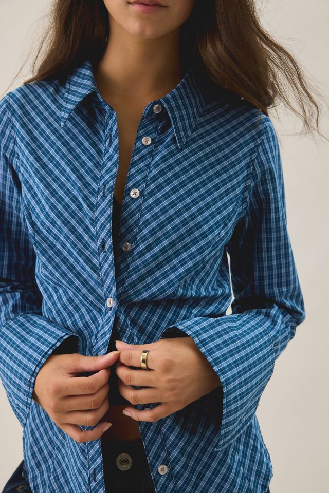 UO Leilani Bias Cut Slim Button Up Shirt #5
