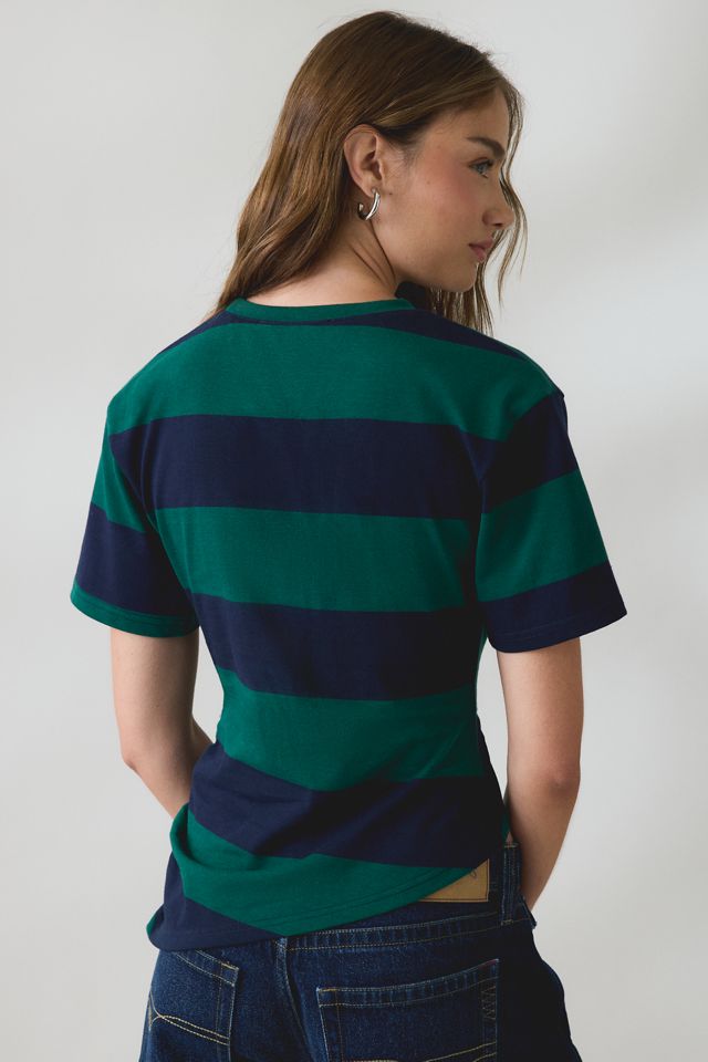 Lioness In Transit Asymmetric Ruched Striped Tee #2