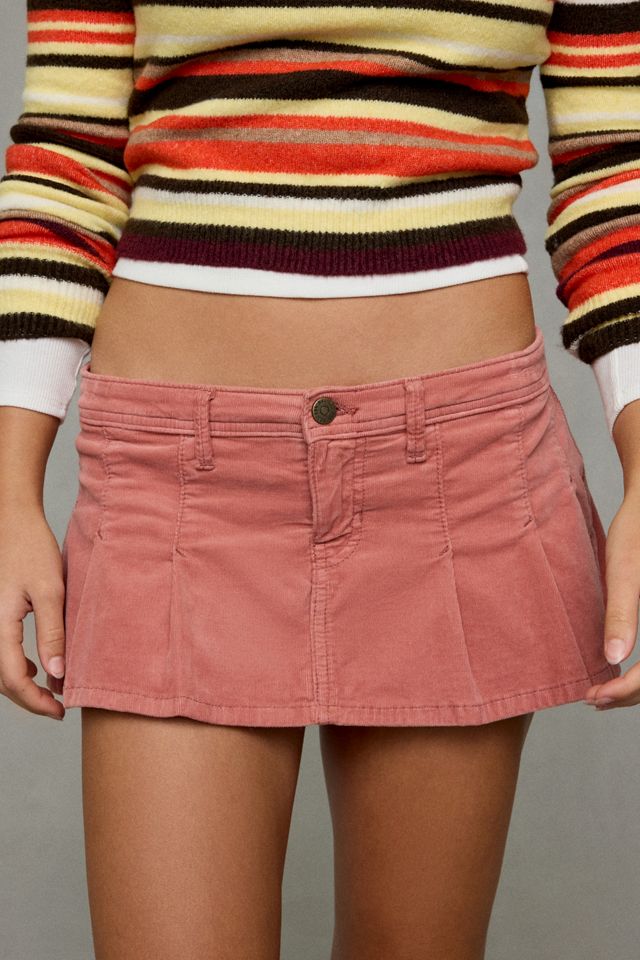 BDG Bad Influence Corduroy Pleated Low-Rise Mini Skort #2