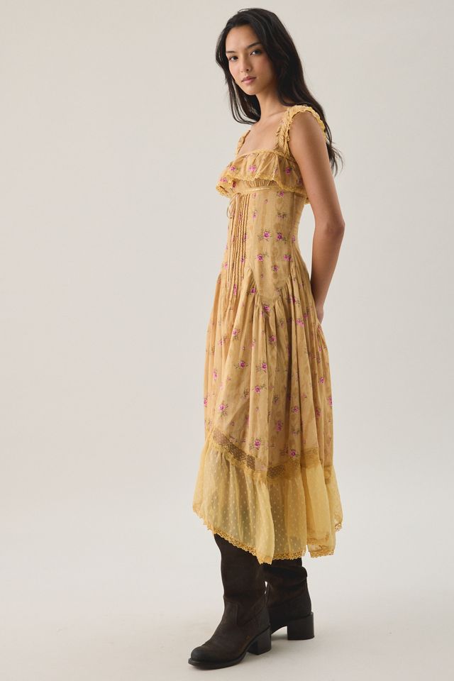 Kimchi Blue Daydreaming Godet Ruffle Hanky Hem Midi Dress #3