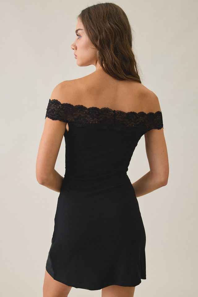 Kiss The Sky Kira Lace Trim Off-The-Shoulder Mini Dress #4