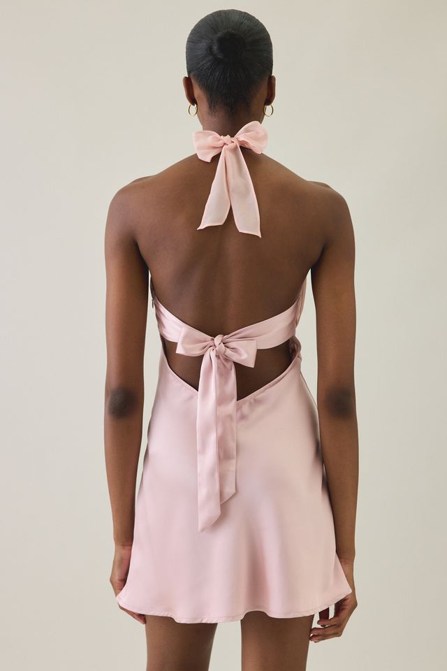 Kiss The Sky Dakota Open-Back Layered Halter Mini Dress #2