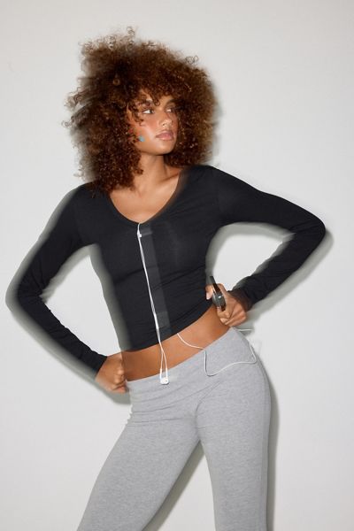 Out From Under Bec Double V-Neck Long Sleeve Tee