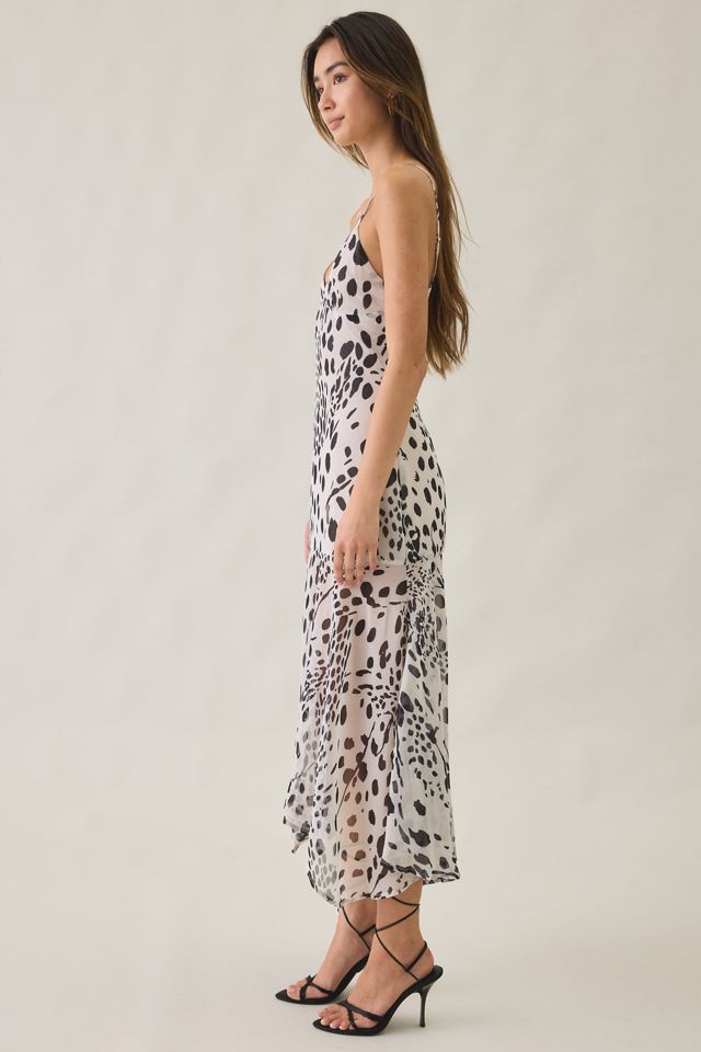 Motel Vakare Dalmation Spot Asymmetric Maxi Dress #3