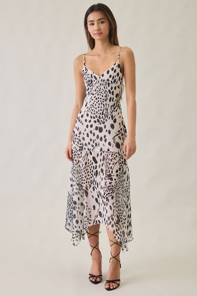 Motel Vakare Dalmation Spot Asymmetric Maxi Dress