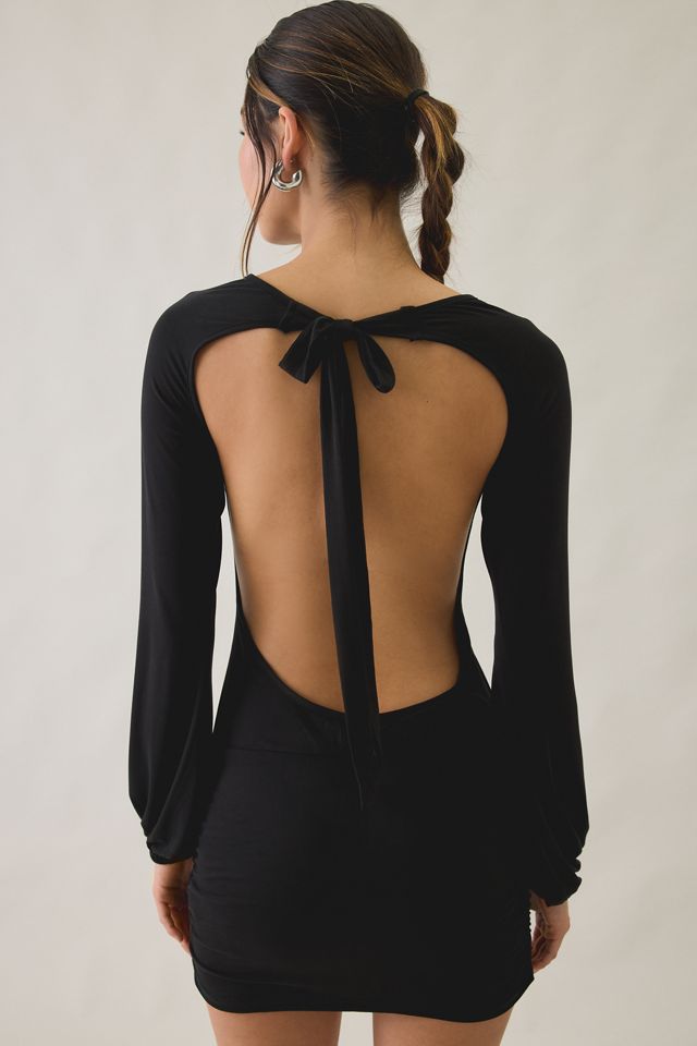 Motel Tomoka Open-Back Long Sleeve Mini Dress #4