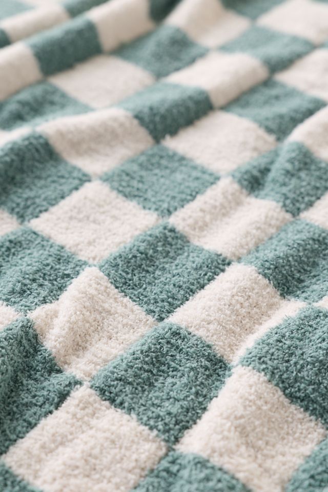 Slowtide Mate Checkered Plush Knit Throw Blanket #2