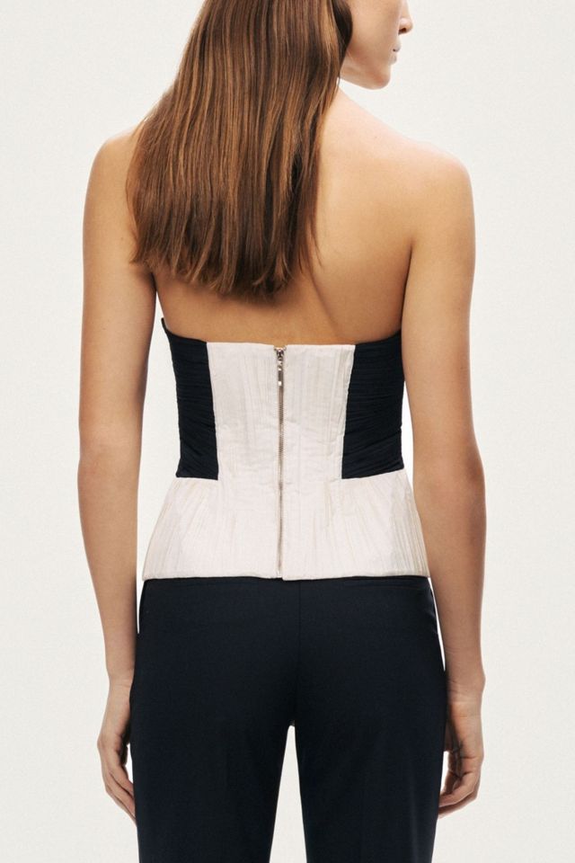 Nocturne Structured Strapless Contrast Bustier Top #4