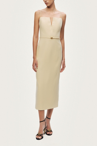 Nocturne Strappy Belted Midi Dress | Urban Outfitters