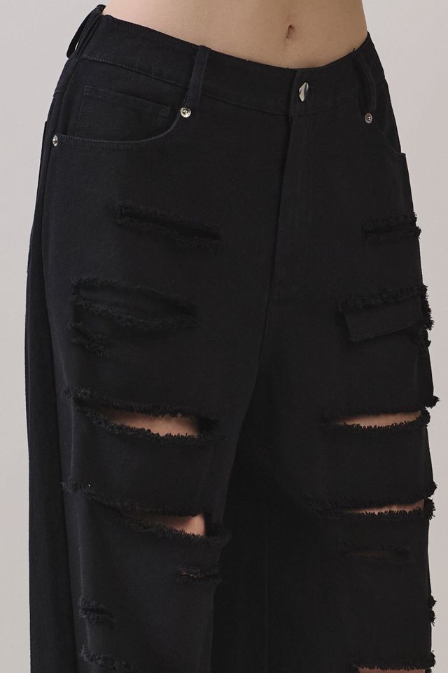 Personal Code Halle Distressed Wide Pants #3