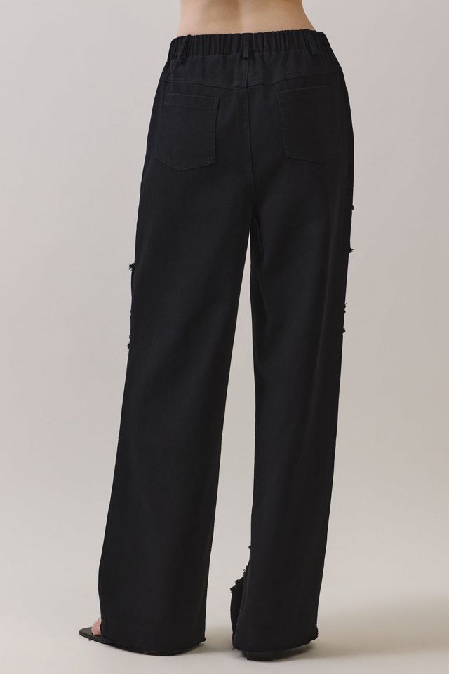 Personal Code Halle Distressed Wide Pants #4