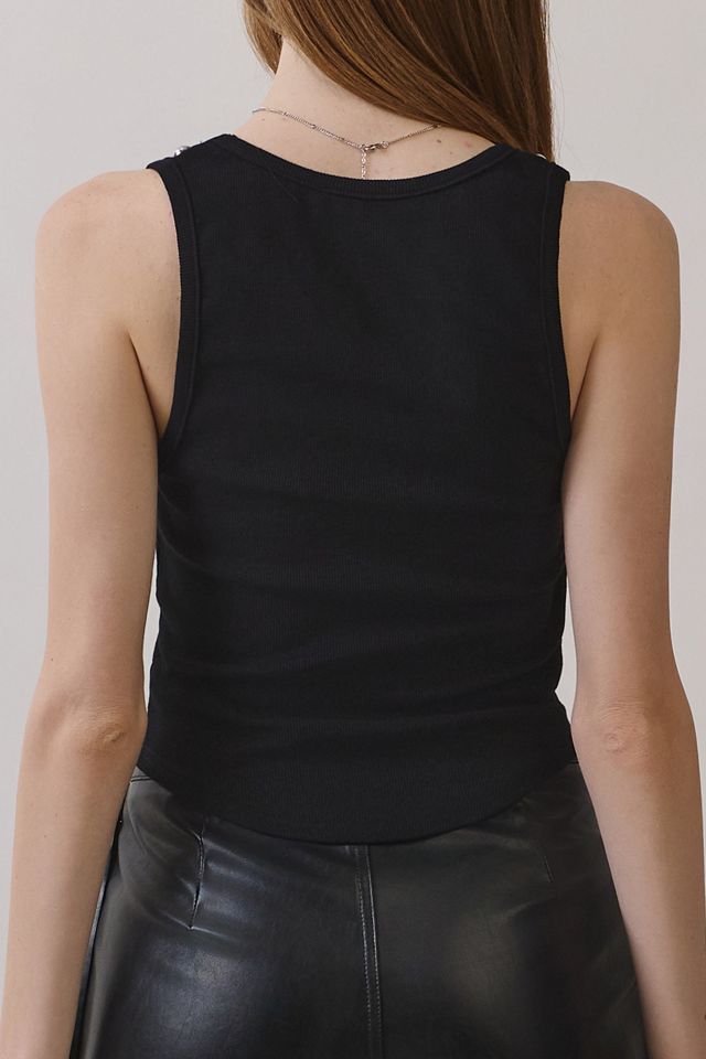 Personal Code Odette Studded Ribbed Tank Top #3