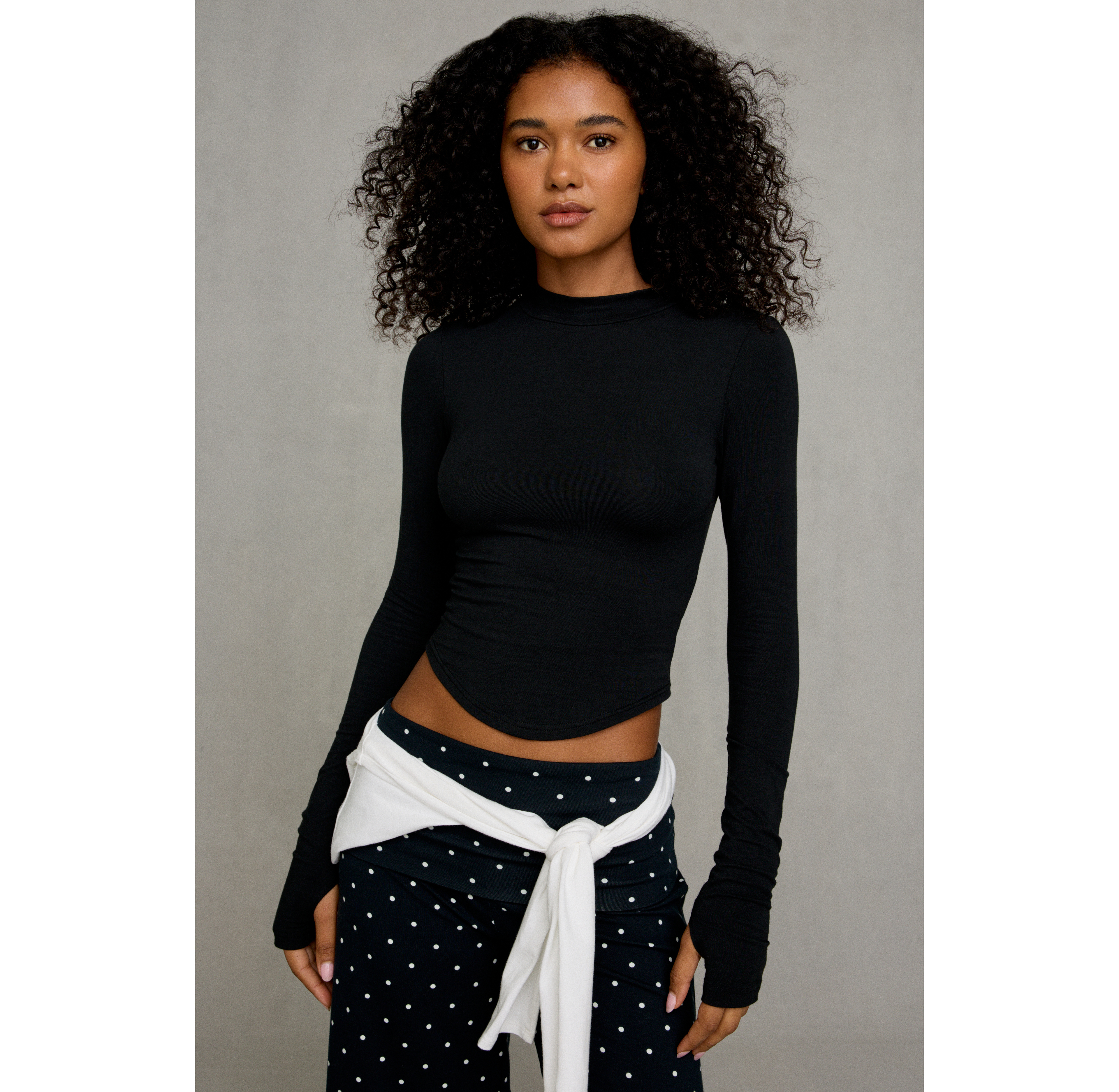 Out From Under Bec Mockneck Long Sleeve Tee