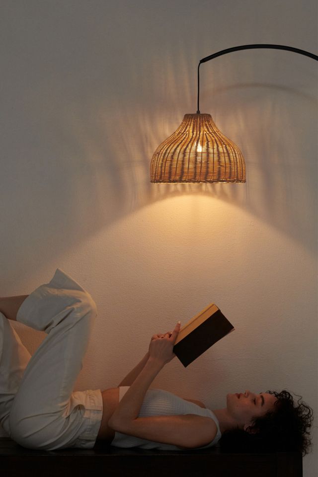 Brightech Lark LED Marble Base Arc Floor Lamp #1