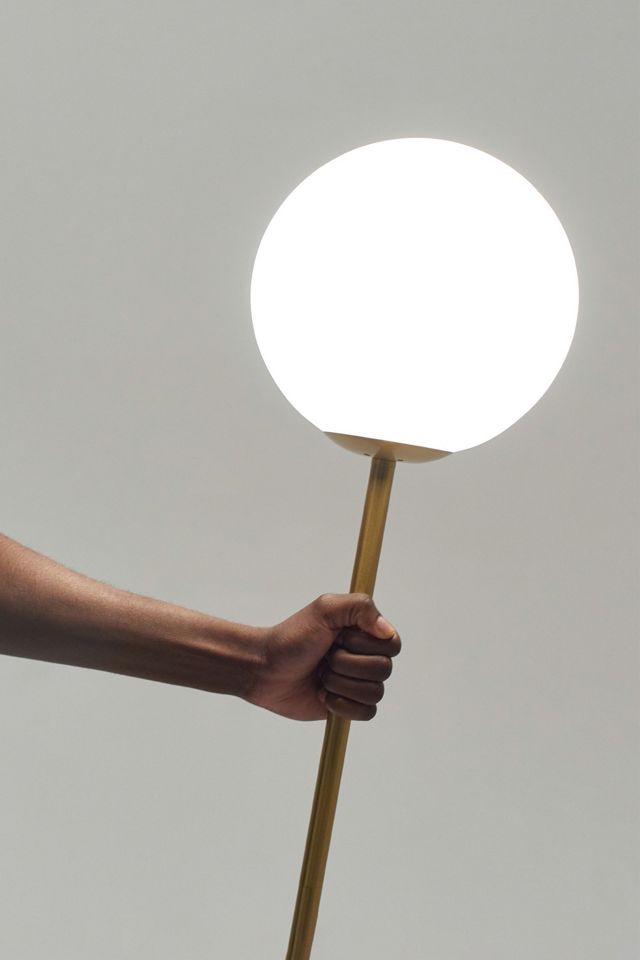 Brightech Luna LED Frosted Globe Shade Floor Lamp #3
