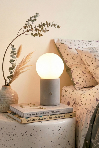 Brightech Kai LED Frosted Globe Shade Table Lamp