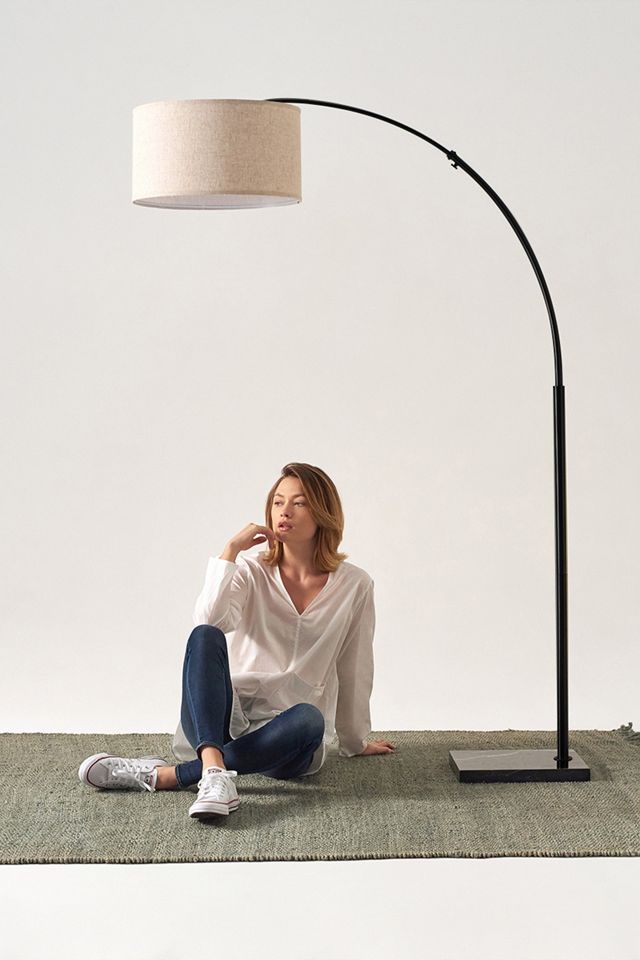 Brightech Logan LED Marble Base Arc Floor Lamp #1