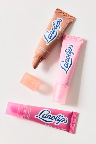 Ensemble de mini baumes à lèvres teintés Ceramide Milkshake de Lanolips
