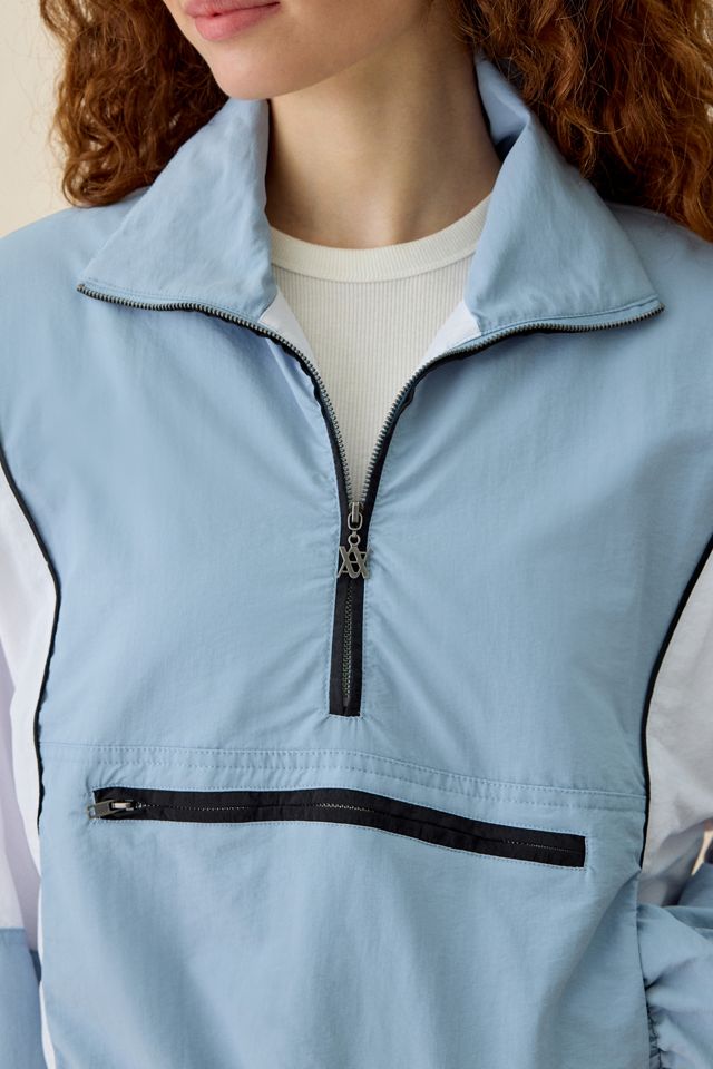 AFRM Virgo Colorblock Cropped Half-Zip Windbreaker | Urban Outfitters
