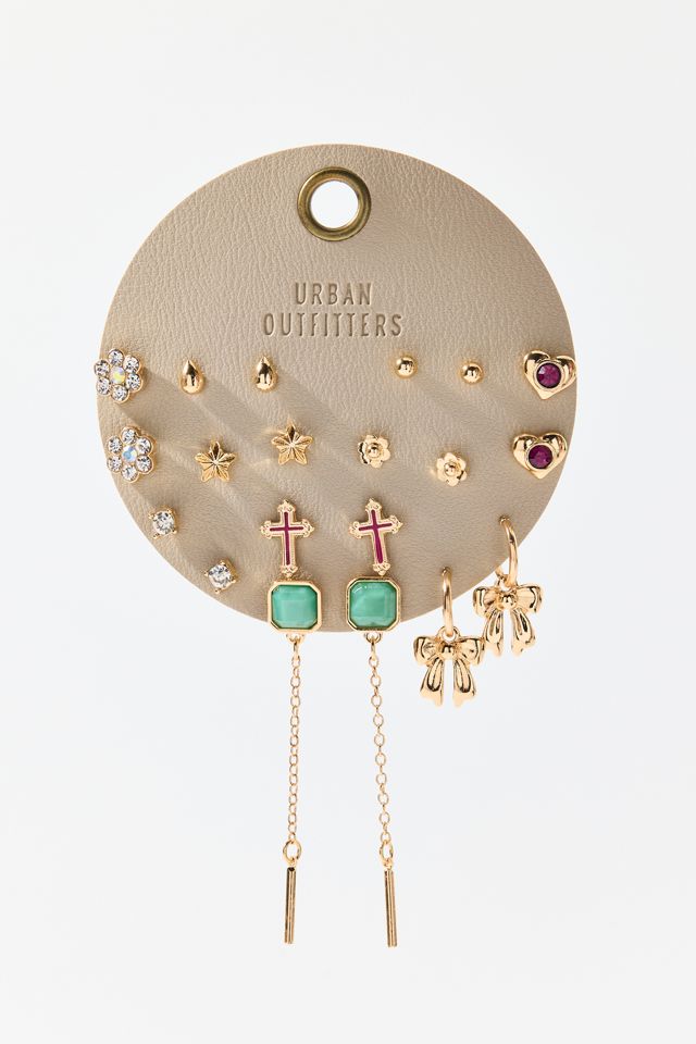 Juliet Faceted Gem Multi Earrings Set #2