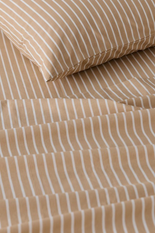 Sabine Striped Patterned Cotton Percale Sheet Set #1